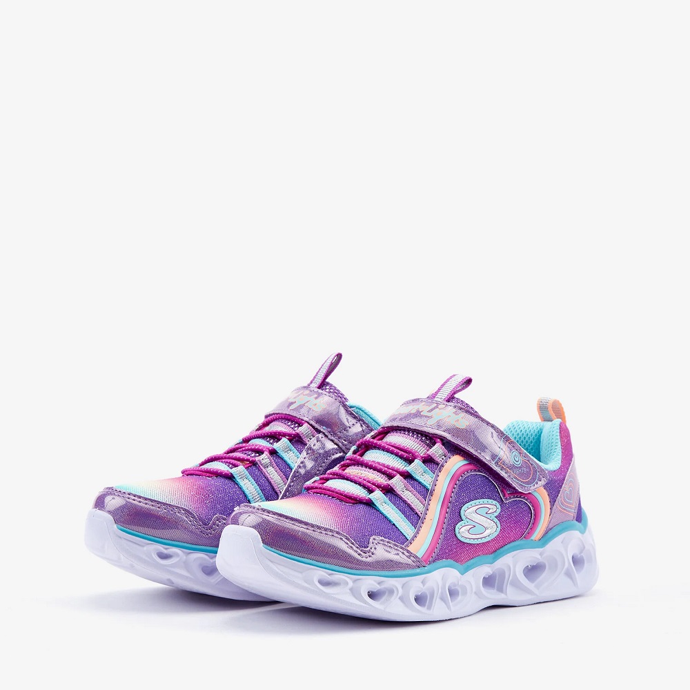Skechers Heart Lights - Rainbow Lux Kız Çocuk Işıklı Spor Ayakkabı (302308L PRMT) Skechers Heart Lights - Rainbow Lux Kız Çocuk Işıklı Spor Ayakkabı (302308L PRMT)